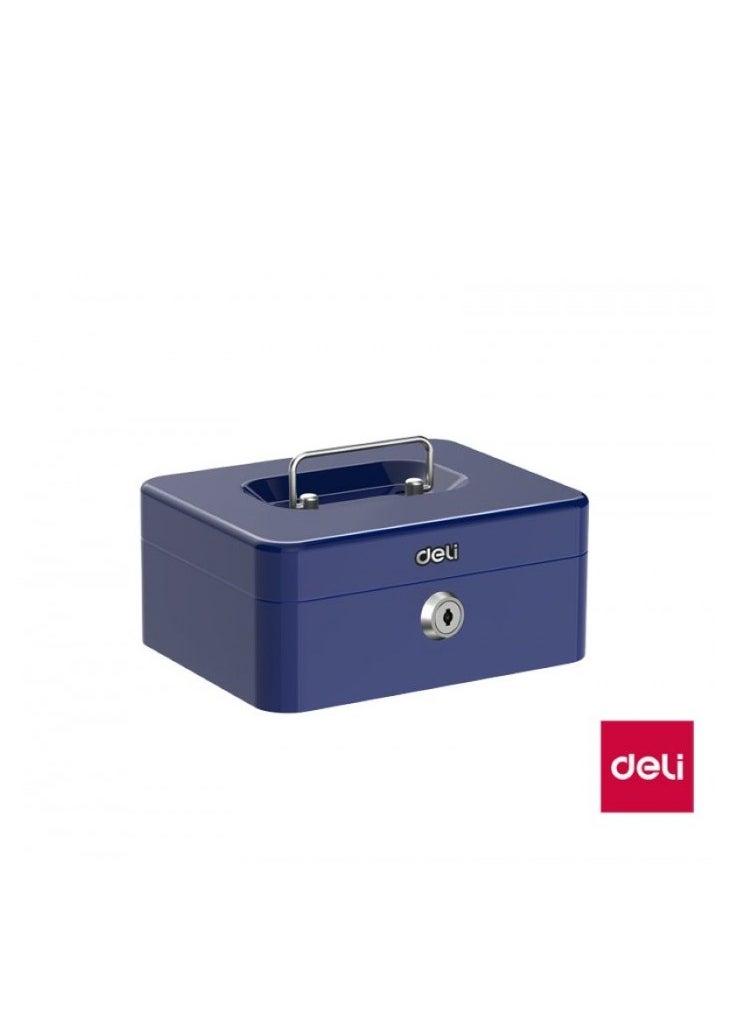 Deli DELI metal money box, portable, size 20x16x8.5cm, blue 