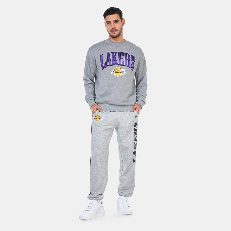NEW ERA Grey Men's NBA Los Angeles Lakers Arch Graphic Sweatshirt for Men | Best Price UAE