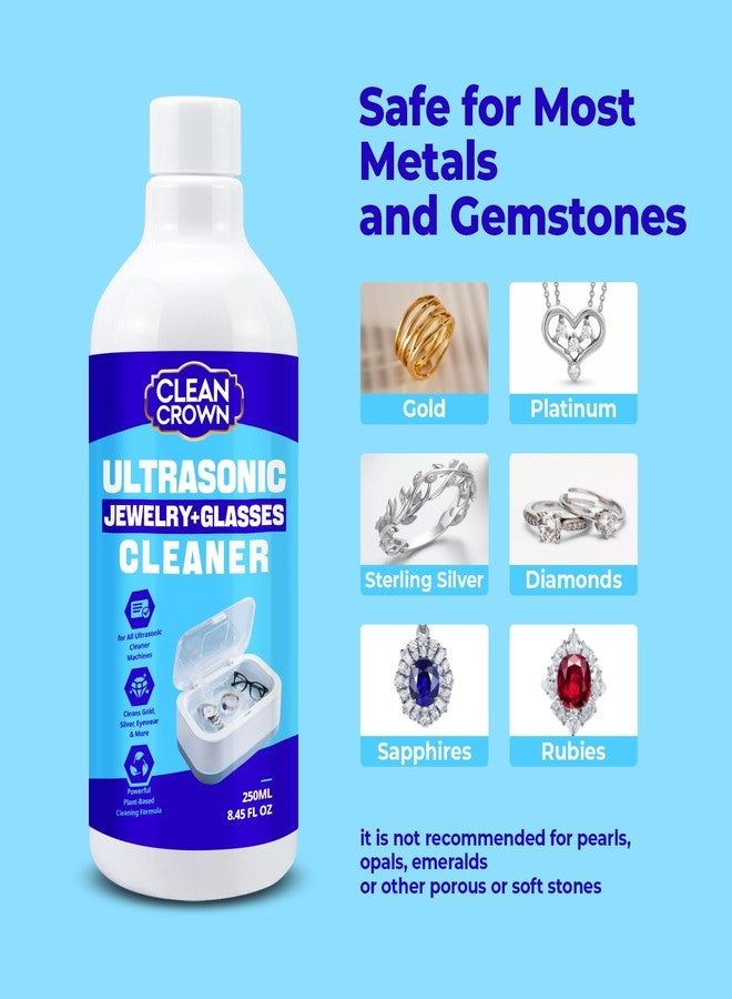 CleanCrown Ultrasonic Jewelry Cleaner Solution (250ml), Jewelry Cleaner for Gold, Silver, Diamond and More, Gold Jewelry Cleaner Liquid, Gentle Jewelry Cleaning Solution for Ultrasonic Machines & Manual Use - Image 4