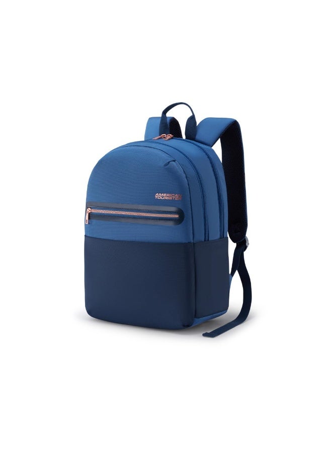 American Tourister Bella 3.0 Style 01, 20 L Volume College and Office 3 Compartment Backpack with Front Organizer and Spacious Interiors for Women - Navy - Image 1