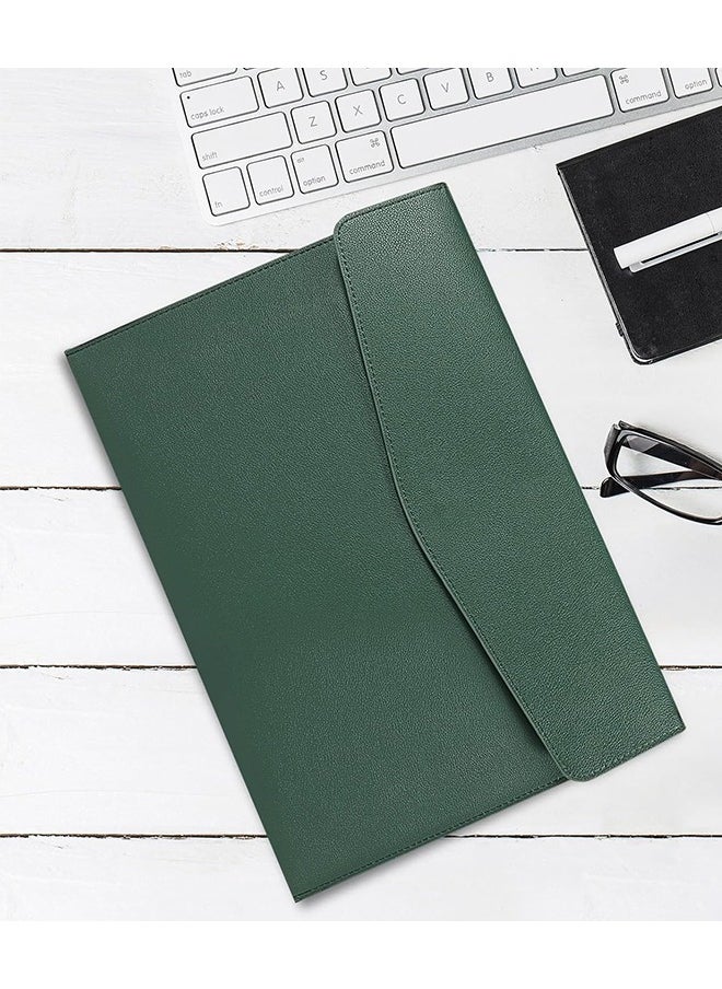 Faux Leather Document Bag A4 Paper File Bag Folder File Package Thickened Data Buckle Waterproof Business Document Bag