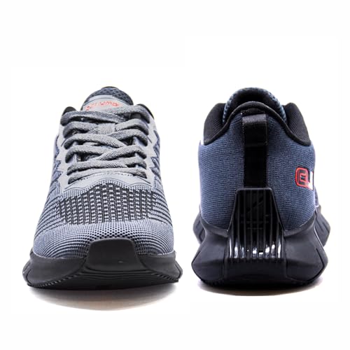 Columbus Rebel Sports Shoe - Running Shoe| Walking Shoe| Training & Gym Shoe| Outdoors Shoe for Men's, (Dark Grey & Red), UK9 - Image 5