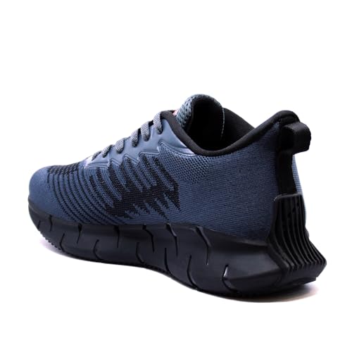 Columbus Rebel Sports Shoe - Running Shoe| Walking Shoe| Training & Gym Shoe| Outdoors Shoe for Men's, (Dark Grey & Red), UK9 - Image 4