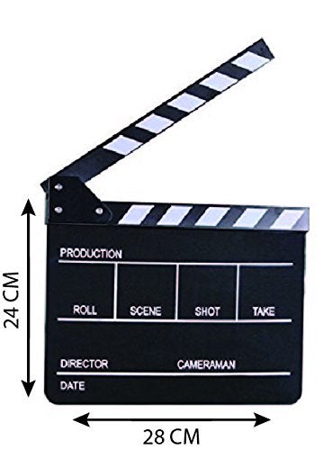E-Image Professional Clapper Board with Black & White Stripe Slate for Film Video Movie Film Shooting (ECB-01) - Image 2