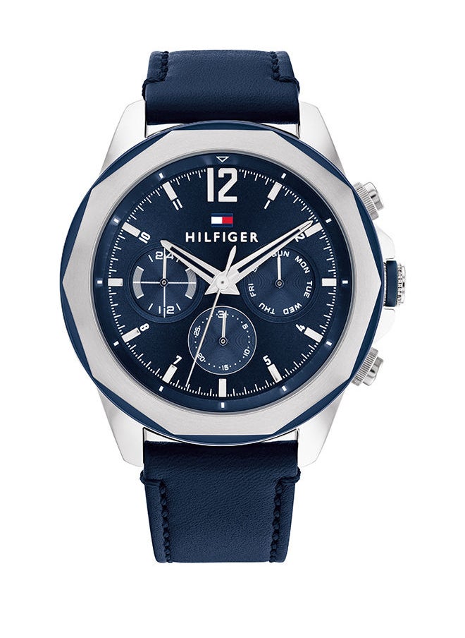 TOMMY HILFIGER Men Analog Round Shape Leather Wrist Watch 46 mm  - Image 1