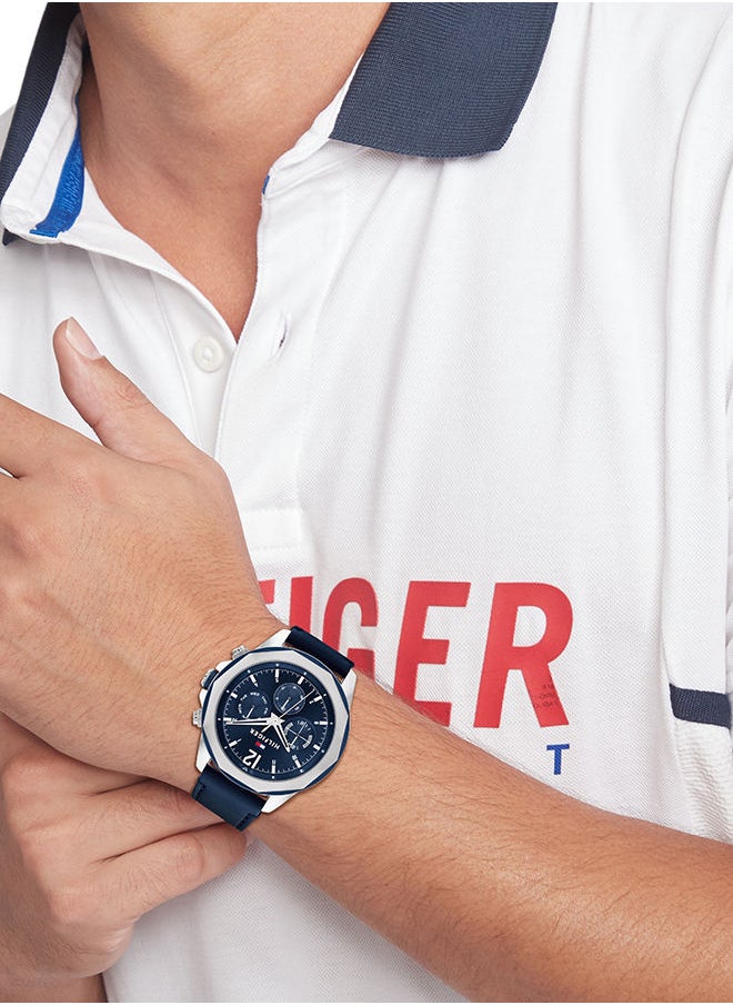 TOMMY HILFIGER Men Analog Round Shape Leather Wrist Watch 46 mm  - Image 4