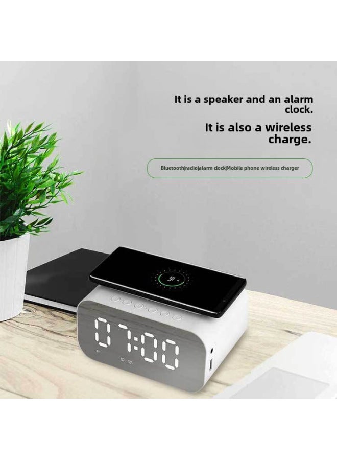 ايه اي سي مكبر صوت بلوتوث لاسلكي جديد مع شاشة عرض ساعة ومنبه ومرآة صوتية ساخنة - Image 2