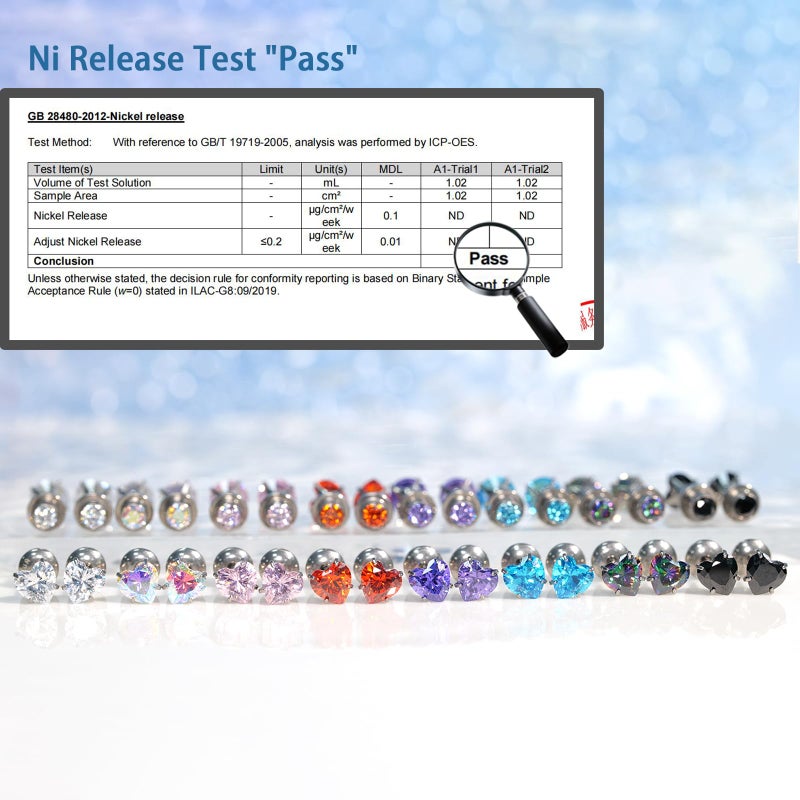 Limerencia Heart Birthstone Screw Backs Earrings G23 Implant Grade Titanium Stud Earrings 20G Hypoallergenic Cubic Zirconia Tragus Piercing Post for Sensitive Ears(5 mm, Pink CZ) - Image 4