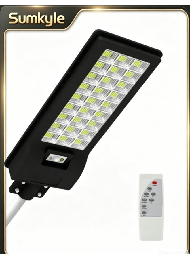 سومكايل مصباح شارع شمسي متكامل بإضاءة LED ومستشعر حركة، بطارية كبيرة سعة 15000 مللي أمبير مقاوم للماء، مصباح أمن يعمل تلقائياً من الغروب للفجر للحدائق والفناءات والطرقات ومواقف السيارات - Image 1