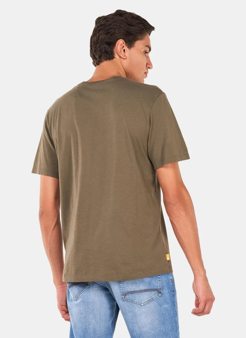 Timberland Men's Outdoor HER SSNL Camo Tree Logo T-Shirt