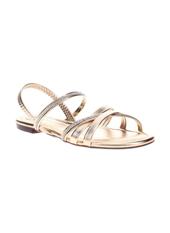 موليكا Moleca Ladies Flat Sandals Golden | Made In Brazil