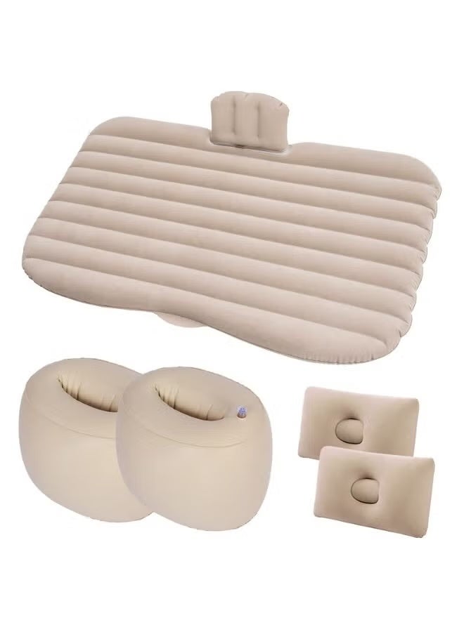 Car Inflatable Bed – Rear Seat Sleeping Mattress for SUV, Outdoor Camping & Travel – Beige - Image 4