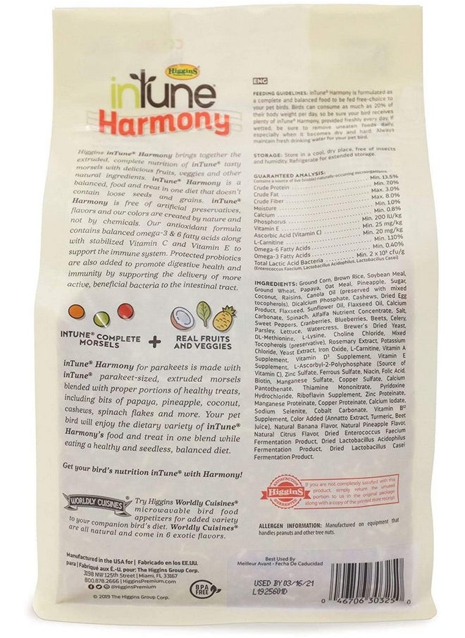 HigginS Higgins 2 Pack of Intune Harmony Parakeet Food, 2 Pounds Each2  - Image 2