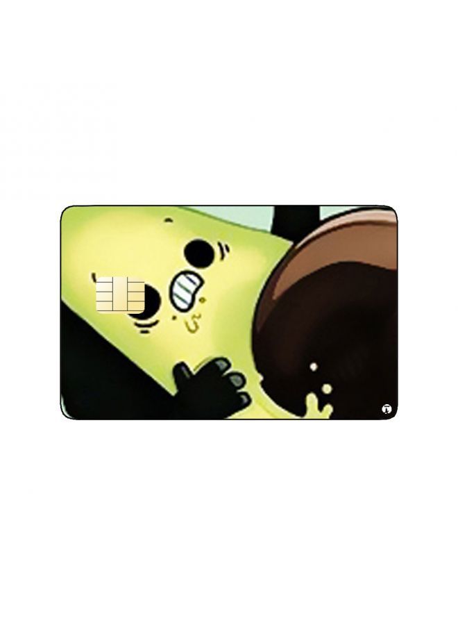 RKN PRINTED BANK CARD STICKER Funny Avocado Drawing - Image 2