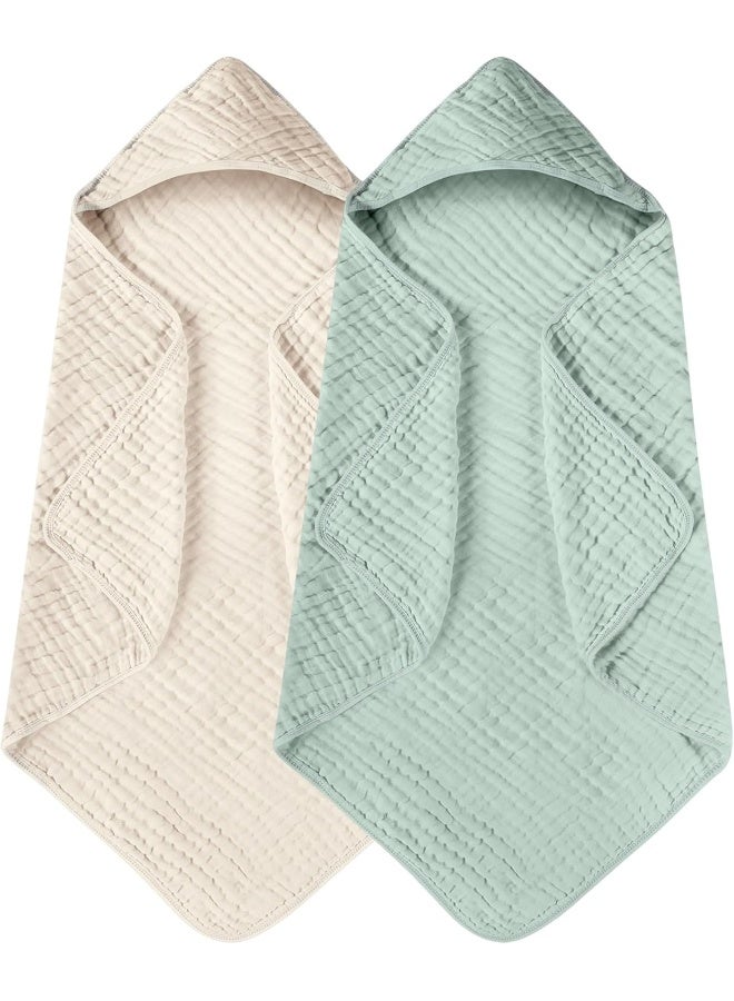Yoofoss Hooded Baby Towels for Newborn 2 Pack - Image 1