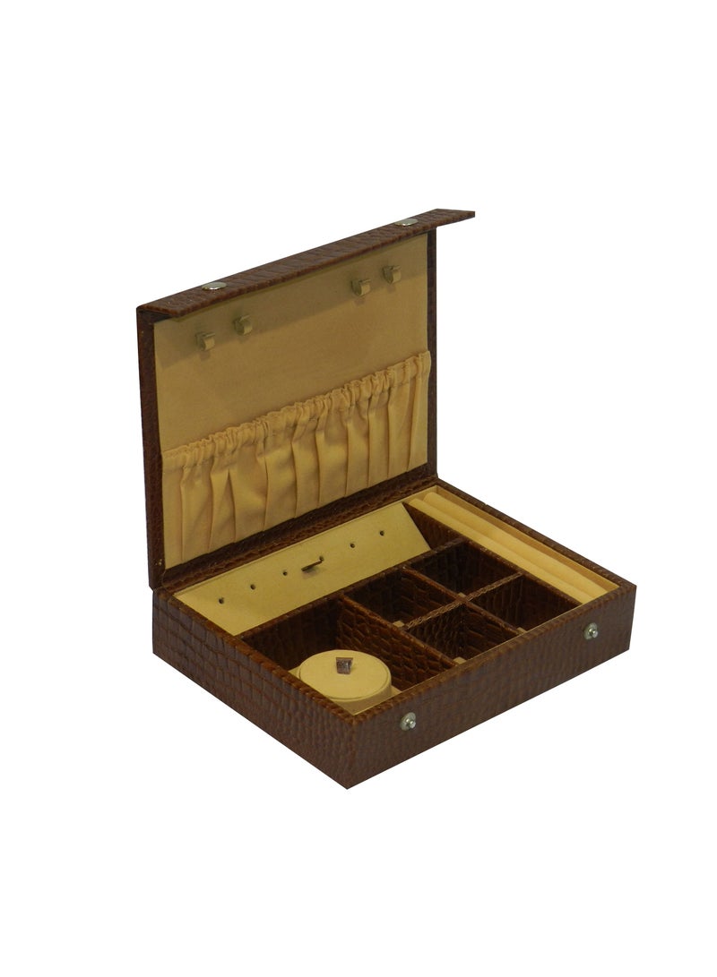 LAVERI LEATHER Laveri Jewellery Box Ring Necklace Earring Bracelet Storage Box Leather Multifunction Jewelry Organizer Box  - Image 4