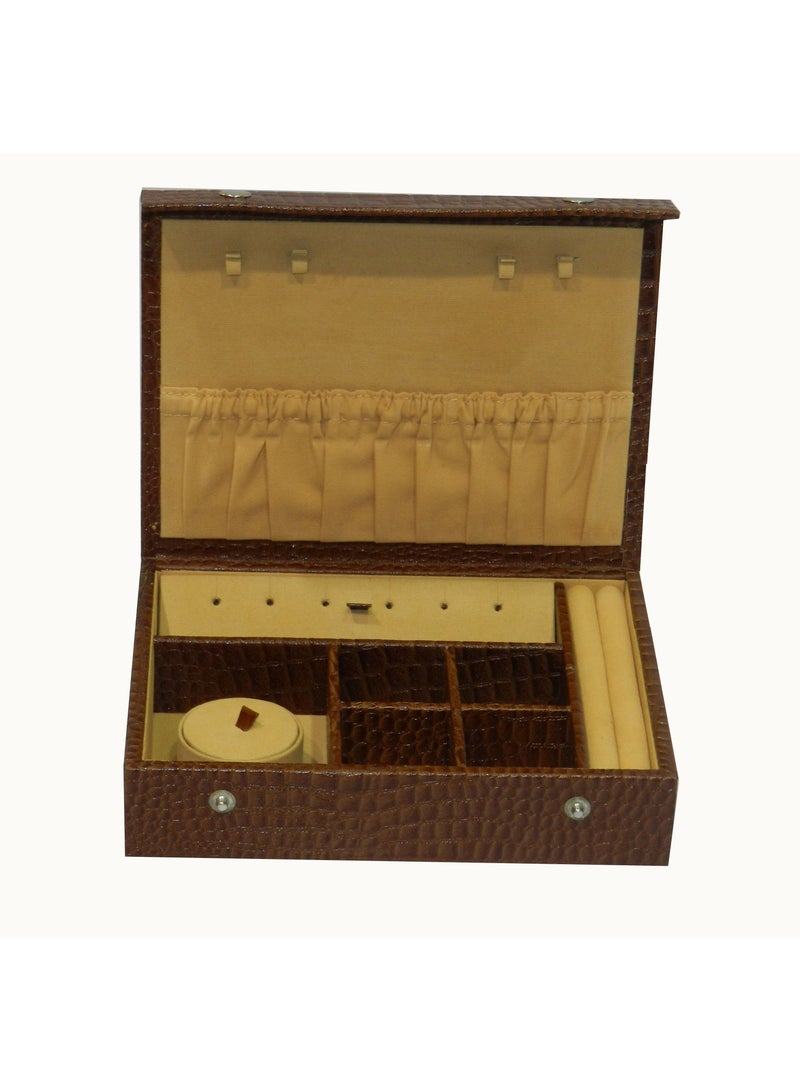 LAVERI LEATHER Laveri Jewellery Box Ring Necklace Earring Bracelet Storage Box Leather Multifunction Jewelry Organizer Box  - Image 1