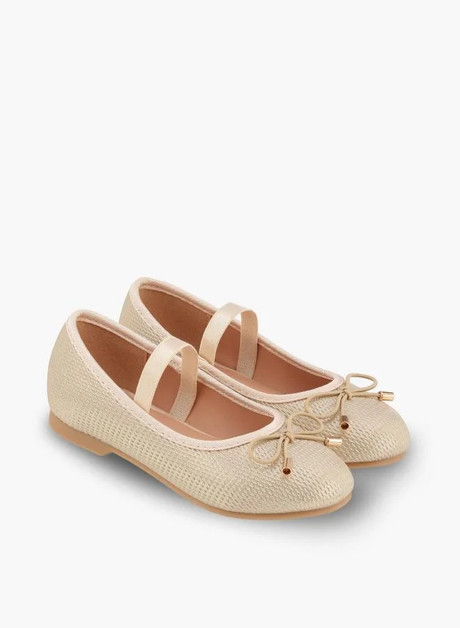 جونيورز Girls Textured Ballerina With Bow Accent