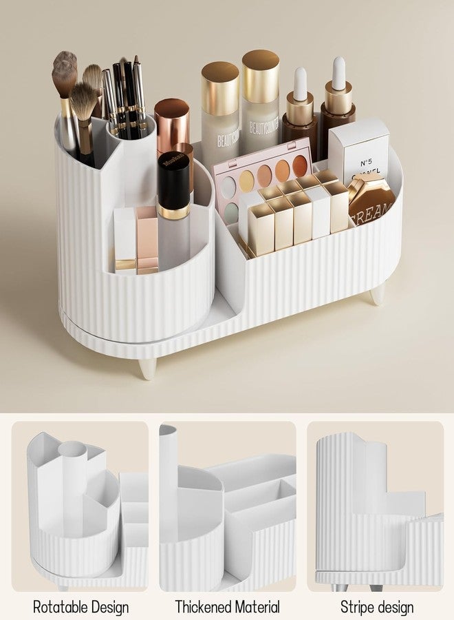 Sunox منظم مكياج دوار 360 درجة من صنوكس، منظم مكياج تجميلي، حامل فرش مكياج ذو سعة كبيرة مع حامل تخزين، حامل عرض فرش المكياج لطاولة الزينة، غرفة النوم، الحمام (متعدد الألوان) - Image 5