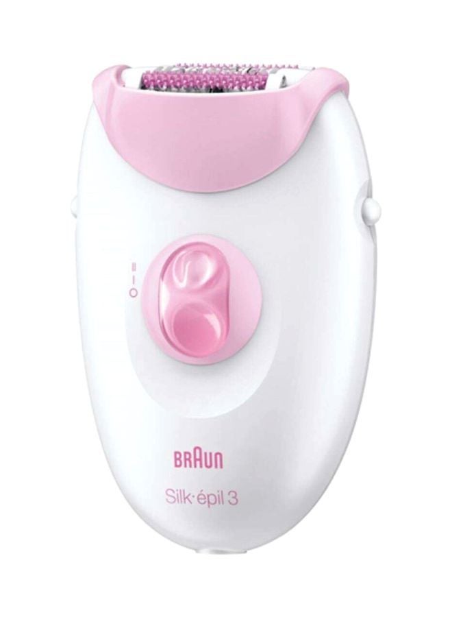 BRAUN Silk Epil 3 SE3270 Epilator With 2 Attachments White/Raspberry - Image 2