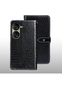 IDEWEI Case For Asus Zenfone 10 Crocodile Texture Leather Phone Case  - Image 1