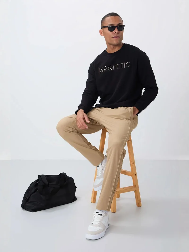تومي لايف TOMMY Men's Printed Crew Neck Sweatshirt