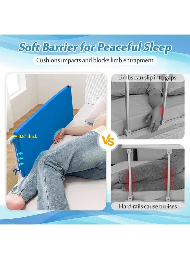AOSSA Bed Rails Pads for Elderly Adults Bumper Bed Assist Railings for Seniors Guard Bars Safety Medical Side Rail Padding Pads Hospital Adjustable Half Rail Covers Cushion 31.5''x 14.2''x 0.8'' - Image 4