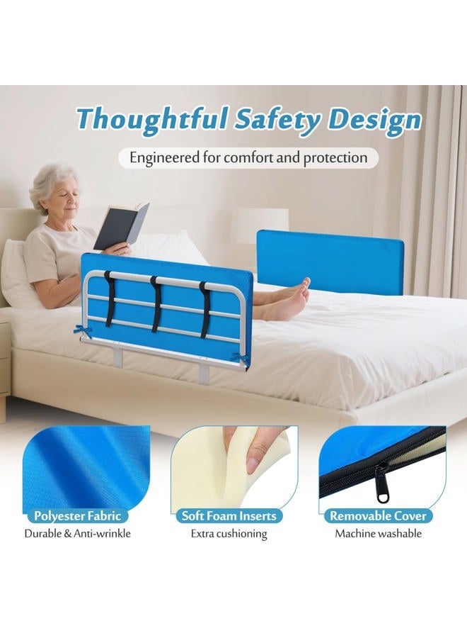 AOSSA Bed Rails Pads for Elderly Adults Bumper Bed Assist Railings for Seniors Guard Bars Safety Medical Side Rail Padding Pads Hospital Adjustable Half Rail Covers Cushion 31.5''x 14.2''x 0.8'' - Image 2