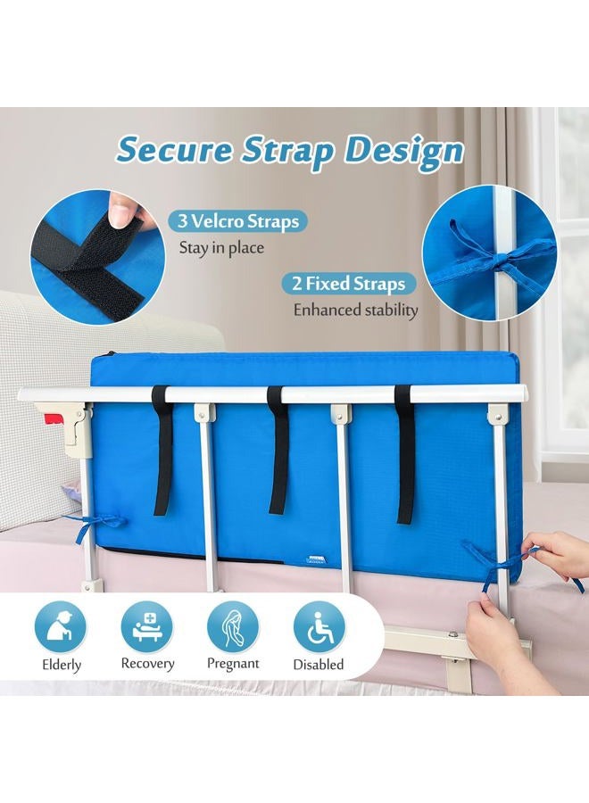 AOSSA Bed Rails Pads for Elderly Adults Bumper Bed Assist Railings for Seniors Guard Bars Safety Medical Side Rail Padding Pads Hospital Adjustable Half Rail Covers Cushion 31.5''x 14.2''x 0.8'' - Image 3