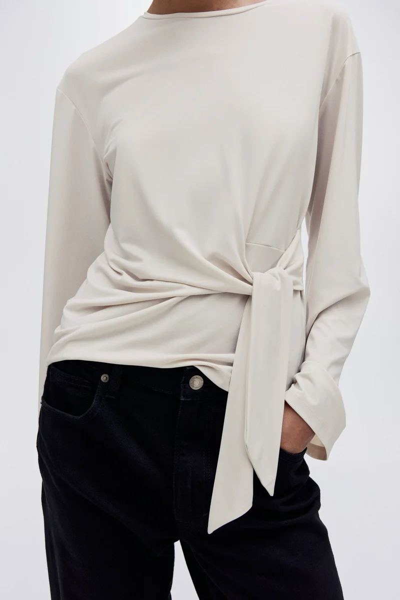 H&M Tie-detail top
