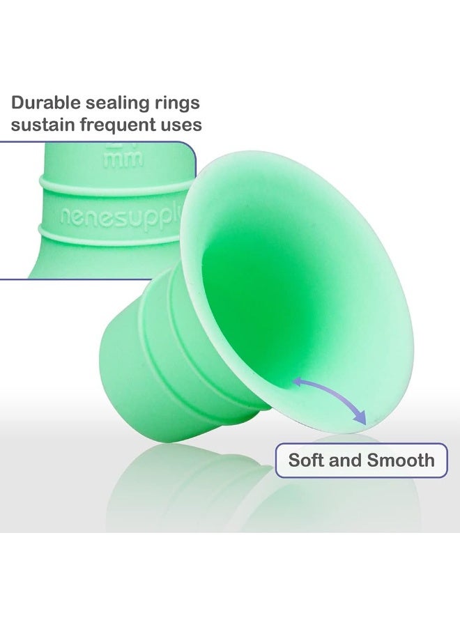 Nenesupply 2nd Generation 19mm Flange Inserts Compatible with 24mm Flange of Elvie OG Elvie Stride Spectra Momcozy Willow Reduce 24mm to 19mm Replace Elvie Inserts Not Original Elvie Pump Parts - Image 3