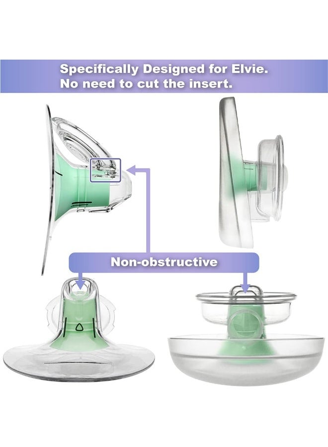 Nenesupply 2nd Generation 19mm Flange Inserts Compatible with 24mm Flange of Elvie OG Elvie Stride Spectra Momcozy Willow Reduce 24mm to 19mm Replace Elvie Inserts Not Original Elvie Pump Parts - Image 5