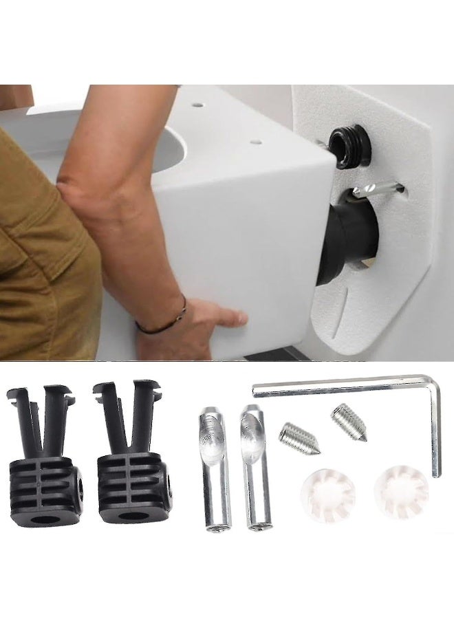 Royal Apex Universal Toilet Fixing Kit Stainless Steel Wall Hung Toilet Bolts Lid Screws And Top Fixing Hinges  - Image 3