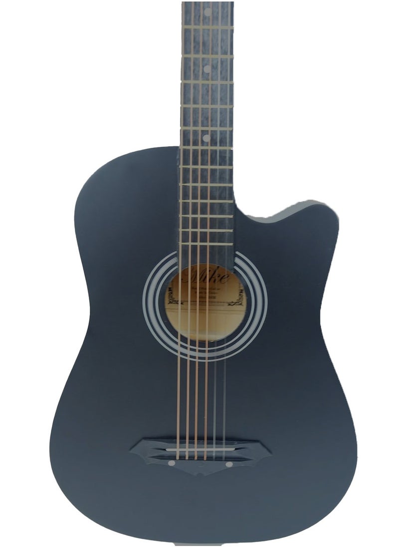 Mike Music 38 Inch Acoustic Guitar for Beginner Adult Teen, Full Size Guitar Acoustic 6-Strings Acoustic Guitar Set With Accessories Gig Bag, Picks, Right Hand, Matte Black  - Image 3