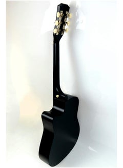 Mike Music 38 Inch Acoustic Guitar for Beginner Adult Teen, Full Size Guitar Acoustic 6-Strings Acoustic Guitar Set With Accessories Gig Bag, Picks, Right Hand, Matte Black  - Image 4