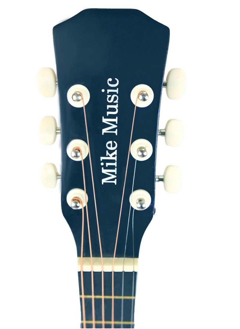 Mike Music 38 Inch Acoustic Guitar for Beginner Adult Teen, Full Size Guitar Acoustic 6-Strings Acoustic Guitar Set With Accessories Gig Bag, Picks, Right Hand, Matte Black  - Image 2