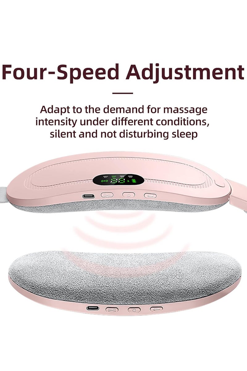 أم جي زي وسادة تدفئة محمولة لاسلكية للحيض، جهاز حزام خصر كهربائي، وسادة تدفئة سريعة لتخفيف آلام أسفل الظهر والمعدة وتقلصات الدورة الشهرية، جهاز بطن أكثر راحة مع 3 مستويات حرارة و4 أوضاع تدليك، حزام خصر دافئ للظهر أو وسادة تدفئة للبطن للنساء والفتيات - Image 5