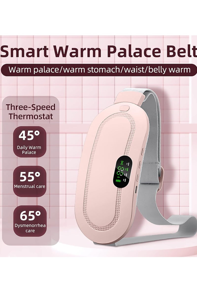 أم جي زي وسادة تدفئة محمولة لاسلكية للحيض، جهاز حزام خصر كهربائي، وسادة تدفئة سريعة لتخفيف آلام أسفل الظهر والمعدة وتقلصات الدورة الشهرية، جهاز بطن أكثر راحة مع 3 مستويات حرارة و4 أوضاع تدليك، حزام خصر دافئ للظهر أو وسادة تدفئة للبطن للنساء والفتيات - Image 4