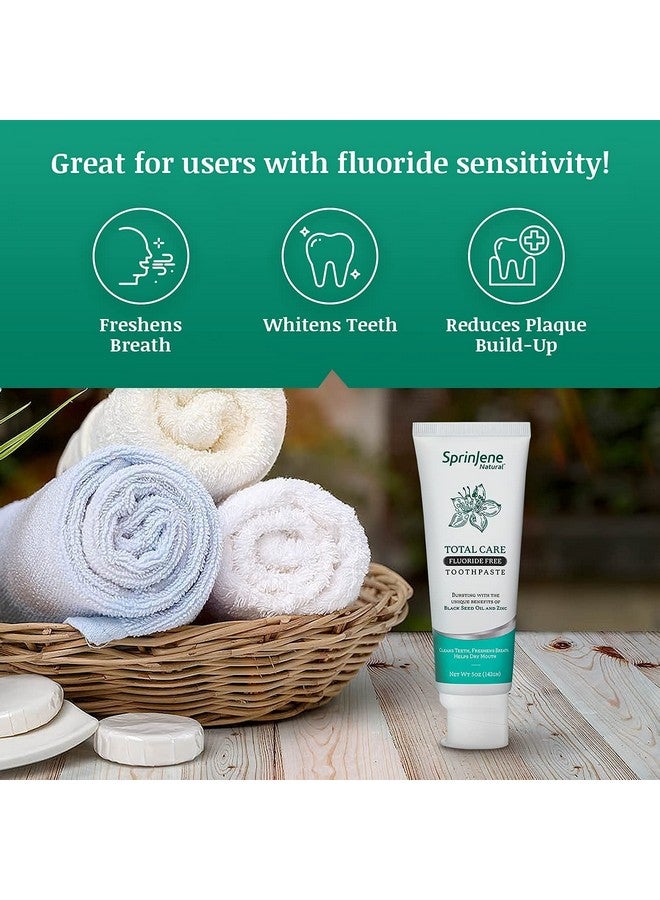 سبرين جين معجون أسنان سبرينجين للعناية الكاملة الطبيعية، خالي من الفلورايد، لأسنان ولثة قوية | معجون أسنان طبيعي لحماية الأسنان من التسوس | عبوة من 4 قطع - Image 4