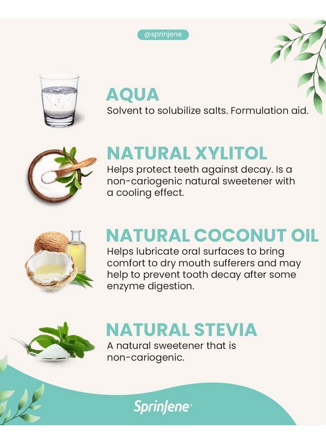 سبرين جين معجون أسنان سبرينجين للعناية الكاملة الطبيعية، خالي من الفلورايد، لأسنان ولثة قوية | معجون أسنان طبيعي لحماية الأسنان من التسوس | عبوة من 4 قطع - Image 5
