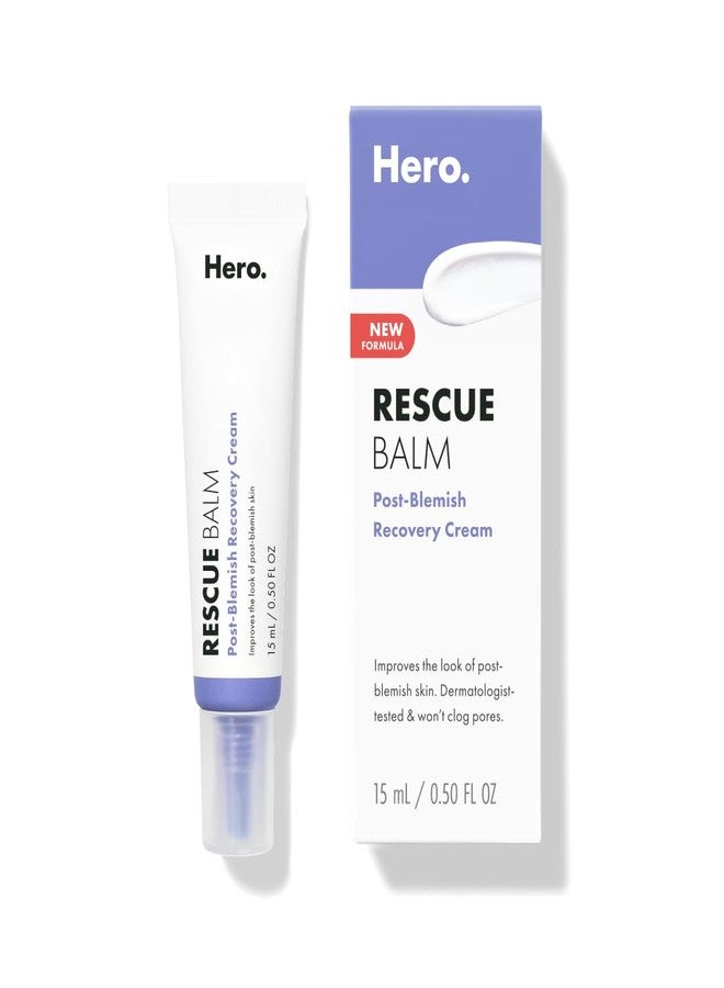 Hero Cosmetics هيرو كوزمتيكس بلسم الإنقاذ الصيغة الأصلية الجديدة كريم ما بعد البثور لتعزيز الترطيب وتحسين مظهر علامات ما بعد البثور. مختبر جلدياً. صيغة جديدة. لن تسد المسام. 15 مل - Image 1