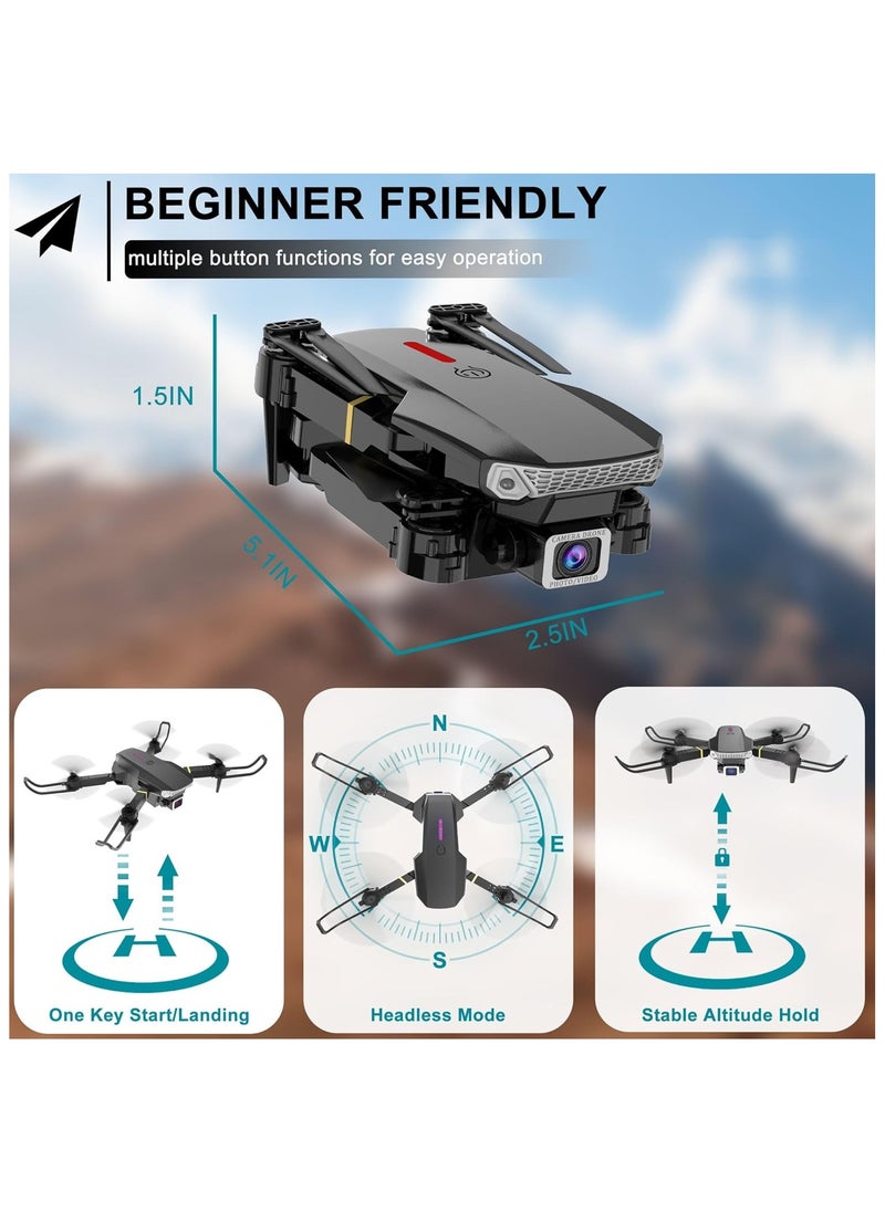 TYZOON E88 Drone with 4K HD Dual Camera, Foldable Design, Obstacle Avoidance, Height Keep Mode, Remote Control, Storage Case  - Image 3