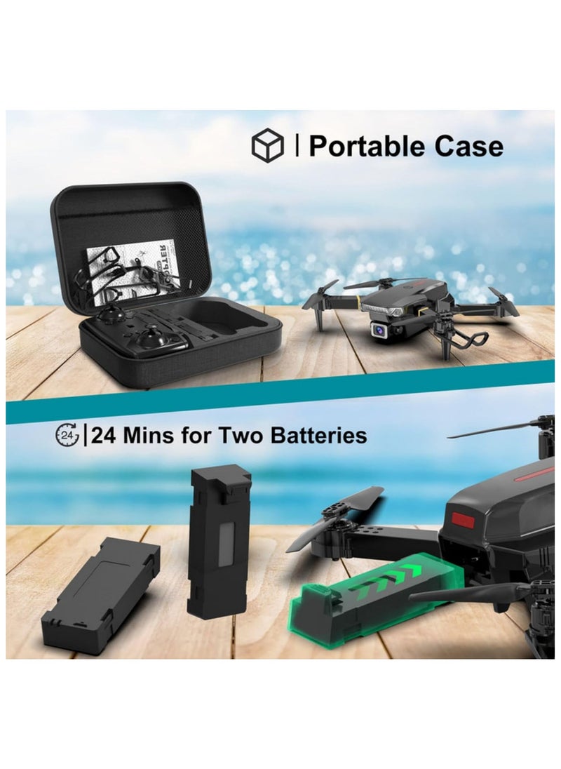 TYZOON E88 Drone with 4K HD Dual Camera, Foldable Design, Obstacle Avoidance, Height Keep Mode, Remote Control, Storage Case  - Image 4