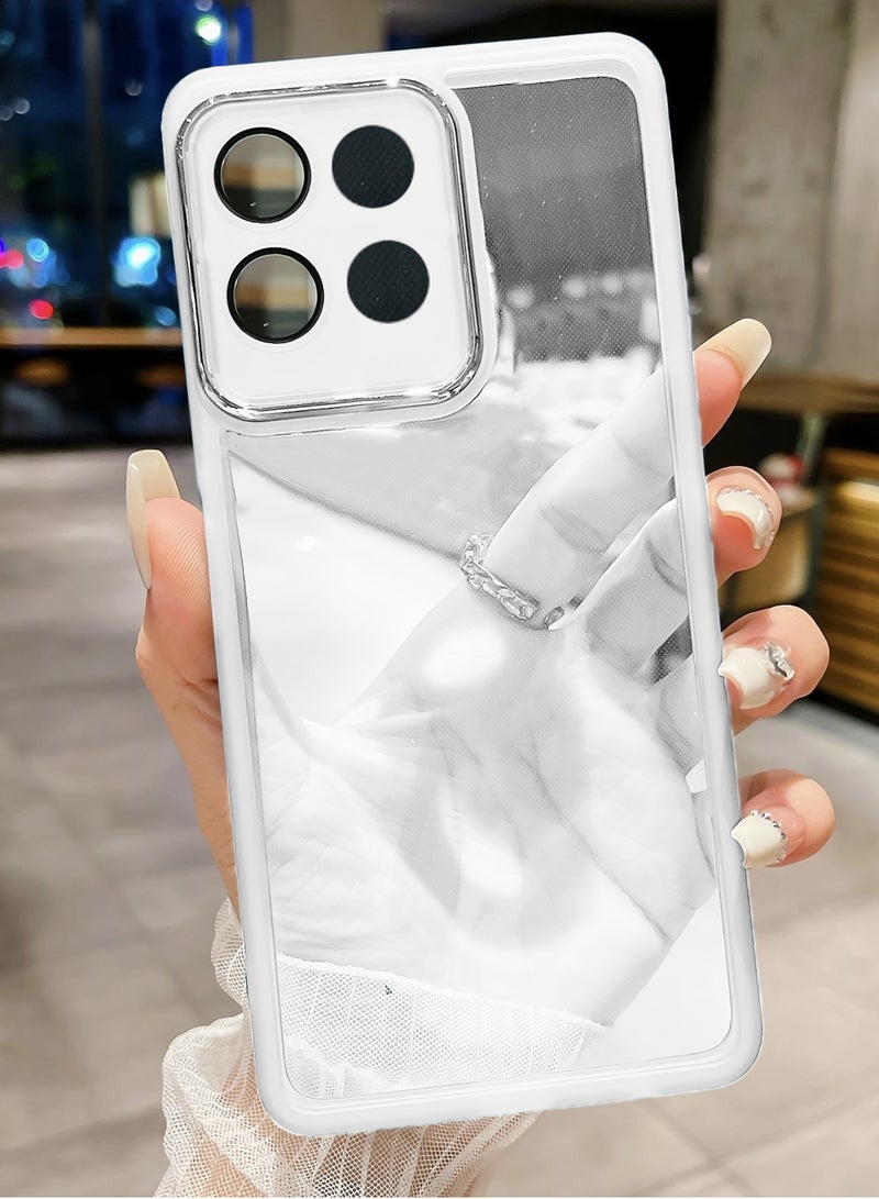 Wtech Motorola Moto G86 5G 2025 Soft Transparent TPU Camera Protection Silicone Ultra Thin Phone Stylish Electroplated Camera Border Back Case Cover - White - Image 2