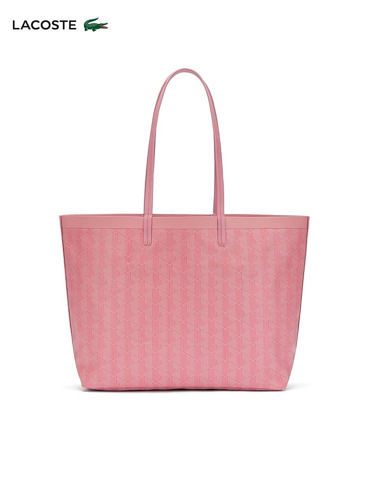 لاكوست حقيبة تسوق كبيرة من قماش لاكوست زيل المطلي مع حقيبة داخلية - للنساء - باللون الوردي - Image 2