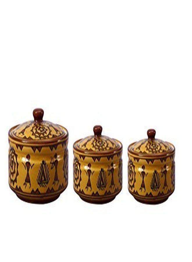 كافيين طقم دونغا روماني مصنوع يدويًا من السيراميك والكافيين (مجموعة من 3 قطع) - Image 1