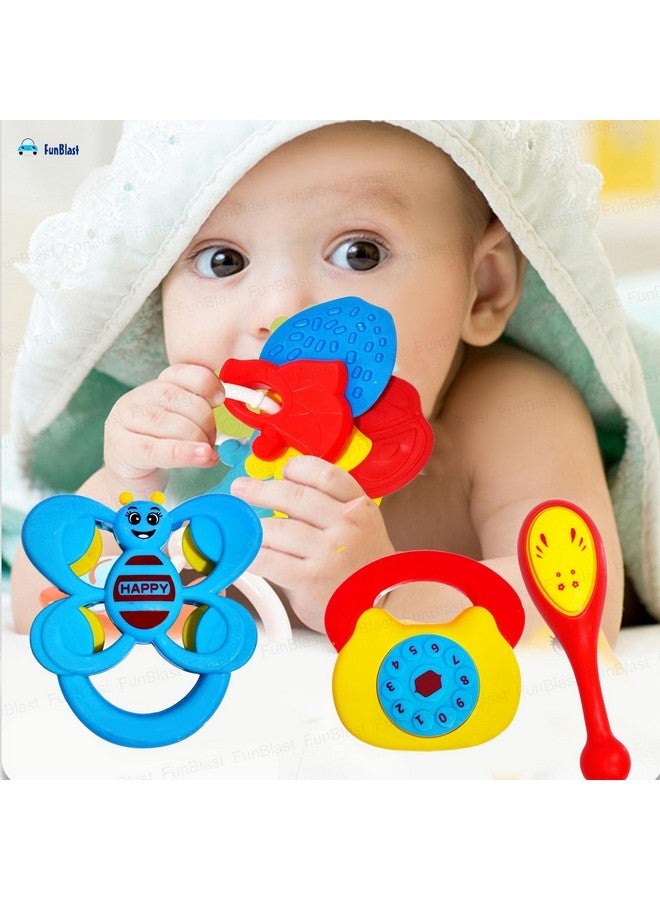 فنبلاست خشخيشة FunBlast للأطفال - ألعاب خشخيشة للأطفال الرضع والأطفال الصغار، لعبة خشخيشة تصدر أصواتًا للأطفال حديثي الولادة، ألعاب للأطفال الرضع، ألعاب التنمية المبكرة للأطفال بعمر 3 أشهر فما فوق (عبوة من 6 قطع) - Image 5