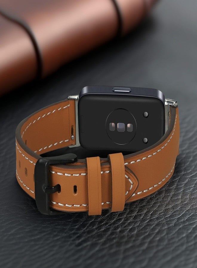 kwmobile Real Leather Watch Strap Compatible with Huawei Band 10/9 / 8 - Fitness Tracker Replacement Sports Wristband with Clasp - Image 3