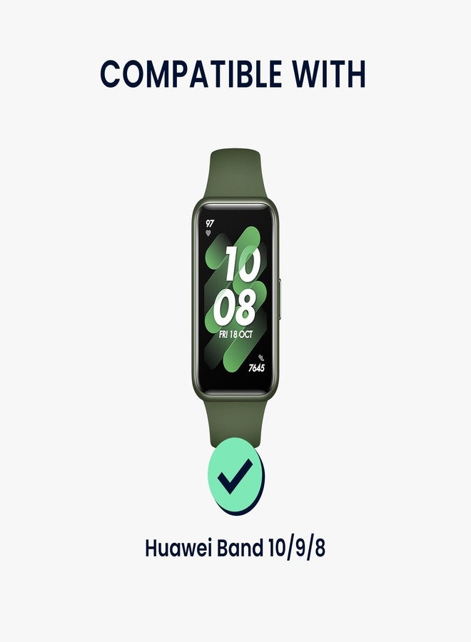 kwmobile Real Leather Watch Strap Compatible with Huawei Band 10/9 / 8 - Fitness Tracker Replacement Sports Wristband with Clasp - Image 2