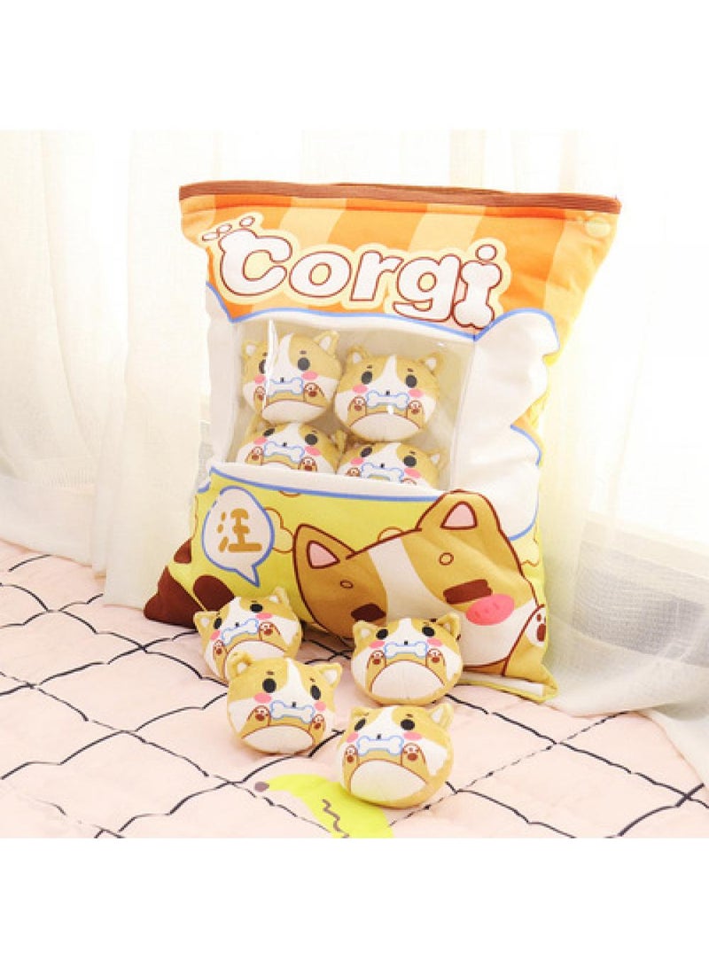 general Lovely Snack Pillow Stuffed Animal Toys Pudding Decorative Removable Corgi Dolls Creative Toy Gifts For Teens Girls Kids - Image 1